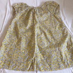 Bonpoint- Yellow Floral Cotton Dress